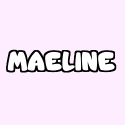 Coloring page first name MAELINE