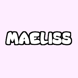 Coloring page first name MAELISS