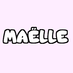 Coloring page first name MAËLLE