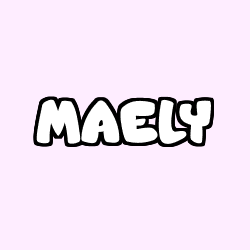 Coloring page first name MAELY