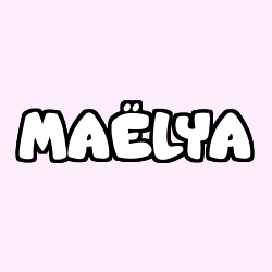 Coloring page first name MAËLYA