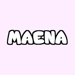 Coloring page first name MAENA
