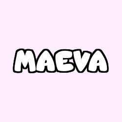 Coloring page first name MAEVA