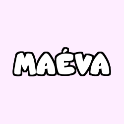 Coloring page first name MAÉVA