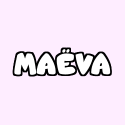 Coloring page first name MAËVA