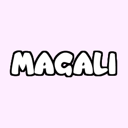 Coloring page first name MAGALI