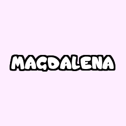 Coloring page first name MAGDALENA