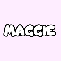 Coloring page first name MAGGIE