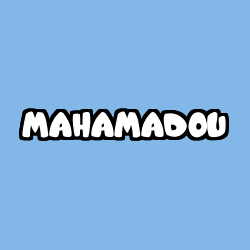 Coloring page first name MAHAMADOU