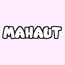 Coloring page first name MAHAUT