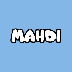 Coloring page first name MAHDI