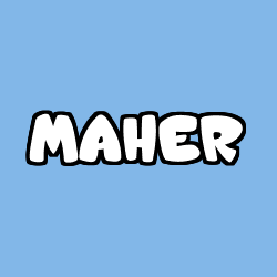 Coloring page first name MAHER