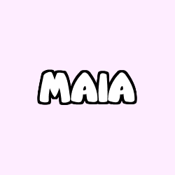 Coloring page first name MAIA