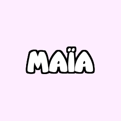 Coloring page first name MAÏA