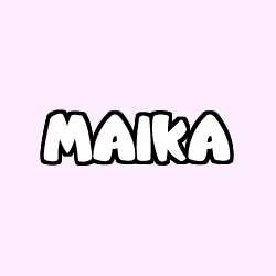 Coloring page first name MAIKA