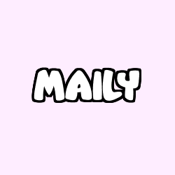 Coloring page first name MAILY