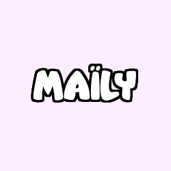 Coloring page first name MAÏLY