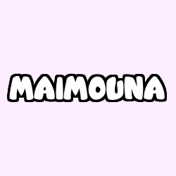 Coloring page first name MAIMOUNA