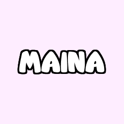 Coloring page first name MAINA