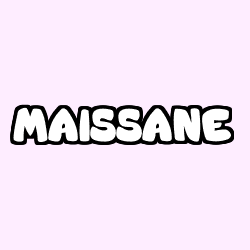 Coloring page first name MAISSANE