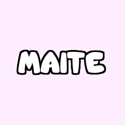 Coloring page first name MAITE