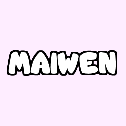 Coloring page first name MAIWEN