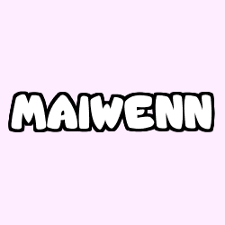 Coloring page first name MAIWENN