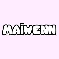 Coloring page first name MAÏWENN