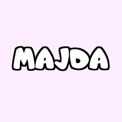 Coloring page first name MAJDA