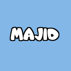 Coloring page first name MAJID