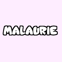 Coloring page first name MALAURIE
