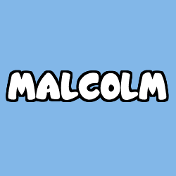 Coloring page first name MALCOLM