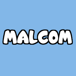 Coloring page first name MALCOM