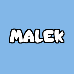 Coloring page first name MALEK