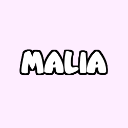Coloring page first name MALIA