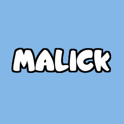 Coloring page first name MALICK