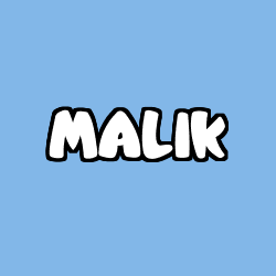 Coloring page first name MALIK