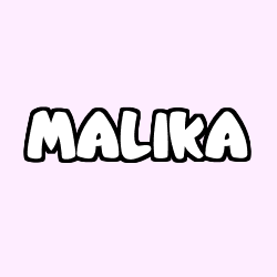 Coloring page first name MALIKA