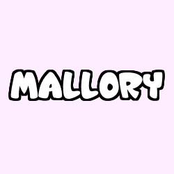 Coloring page first name MALLORY