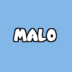 Coloring page first name MALO