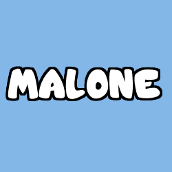 Coloring page first name MALONE