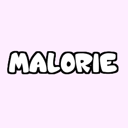 Coloring page first name MALORIE