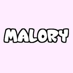 Coloring page first name MALORY