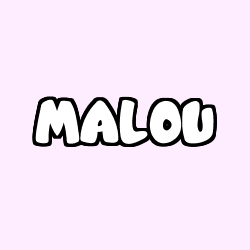 Coloring page first name MALOU