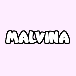 Coloring page first name MALVINA