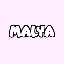 Coloring page first name MALYA