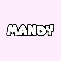 Coloring page first name MANDY