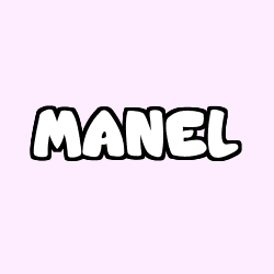 Coloring page first name MANEL