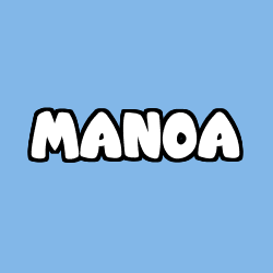 Coloring page first name MANOA