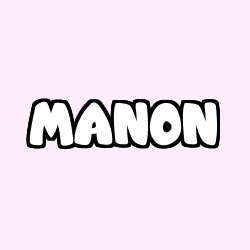 Coloring page first name MANON